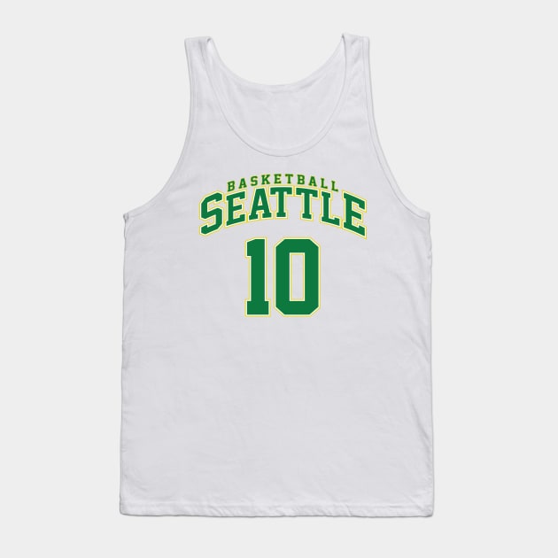 Seattle Basketball - Player Number 10 Tank Top by Cemploex_Art